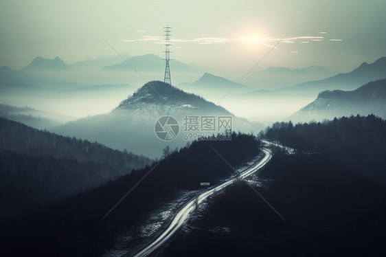 长长的道路图片