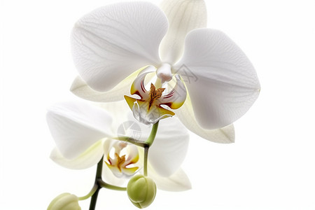 一朵白色的兰花图片