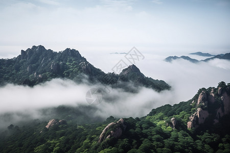 美丽的山间景观图片