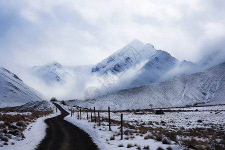 高耸的雪山图片