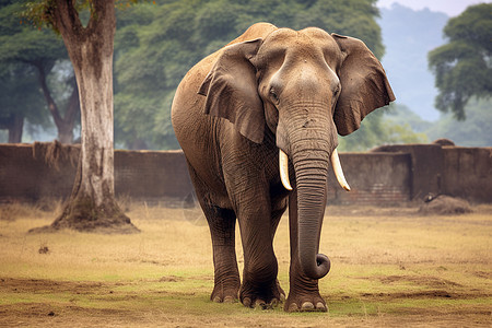 强壮的大象背景图片