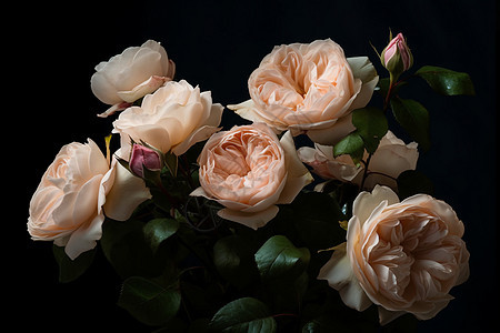 一簇盛开的玫瑰图片
