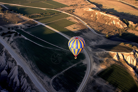 飞天的热气球图片