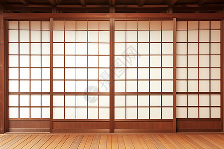 日式的滑门背景图片