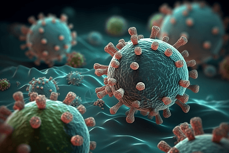 医学细胞病毒图片