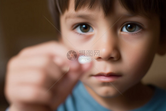 戴隐形眼镜的小男孩图片