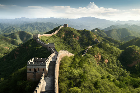 绵延的城墙建筑图片