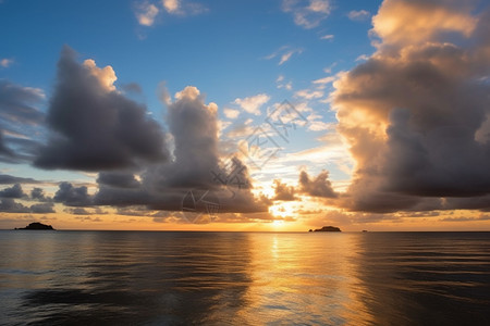 海平面的美丽风景图片