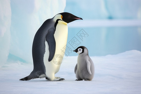 两只可爱的企鹅图片