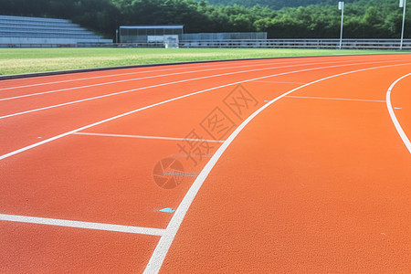 橙色橡胶运动跑道背景图片