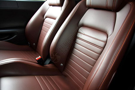 棕色现代皮革汽车座椅背景图片
