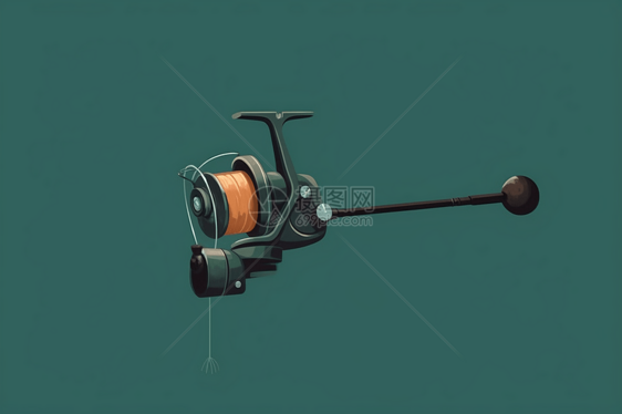 鱼竿渔轮的细节图图片