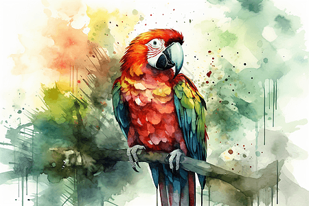 彩色的鹦鹉背景图片