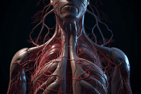 人体血液循环系统背景图片