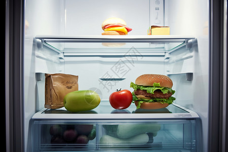 冰箱中保鲜的食物图片