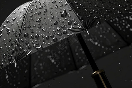 经典黑色雨伞图片