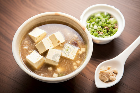 中式传统菜品豆腐汤背景图片