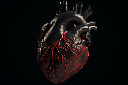 黑色心脏模型图片