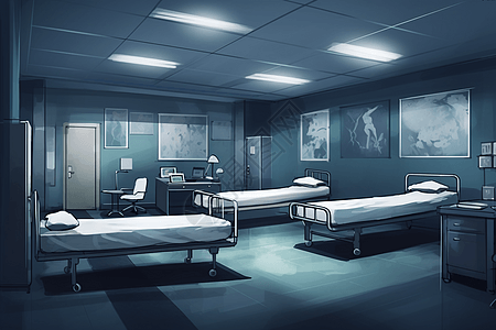 睡眠障碍诊所的一间病房图片