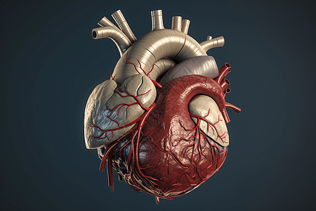 心脏解剖模型示意图背景图片