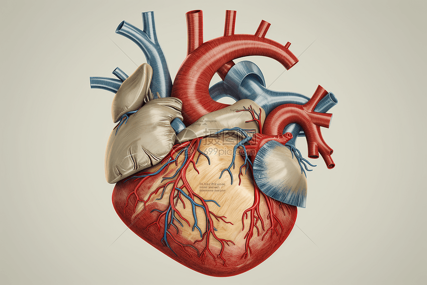 人类心脏的医学解剖图图片
