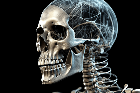 人体头部骨骼的模型图片
