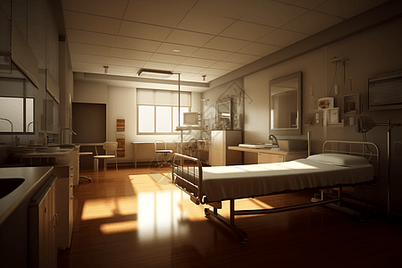 宽敞的医院病房图片