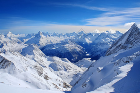 美丽的冬季雪山图片