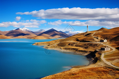 美丽的湖泊背景图片