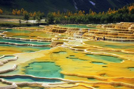 美丽的自然河坝背景