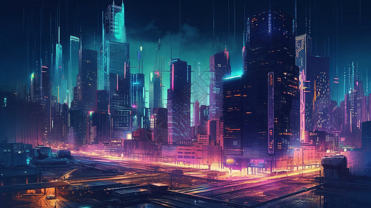 未来派的城市图片