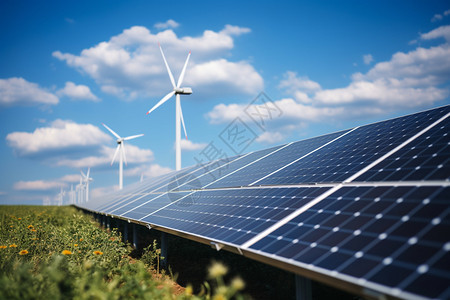 风能和太阳能发电图片