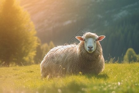 牧场的牧羊图片