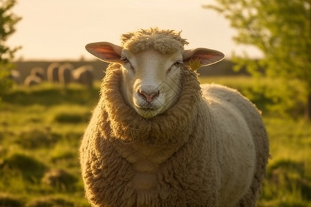 沐浴阳光的牧羊图片