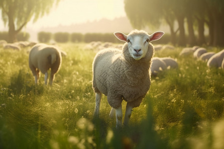 牧场的牧羊图片