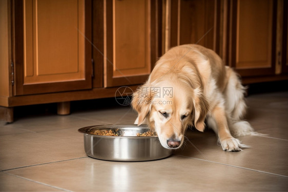 家中喂食的金毛犬图片