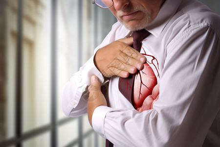 心绞痛心脏疾病的男性设计图片