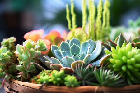 绿植室内多肉植物背景背景