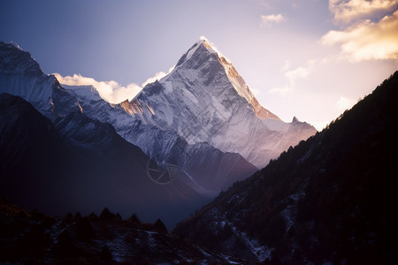 雄伟的雪山图片