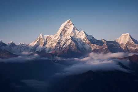 连绵的雪山图片