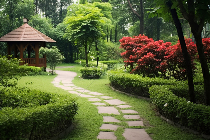 美丽的自然花园图片