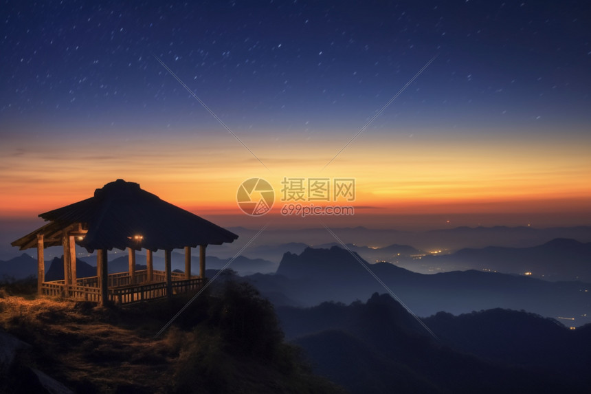 凤阳山的日落图片