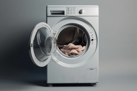 灰色洗衣机图片