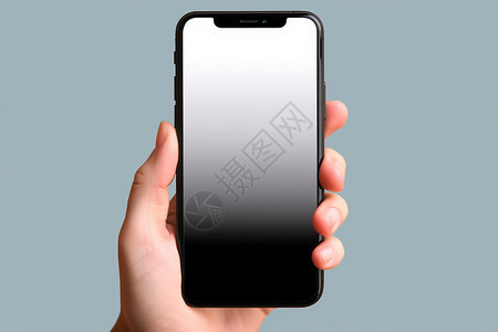 新款黑色智能手机背景图片