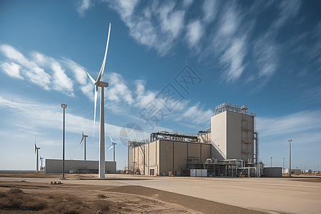 风力发电的工厂图片