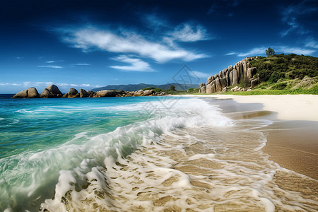 夏季海滩海滩岛屿背景