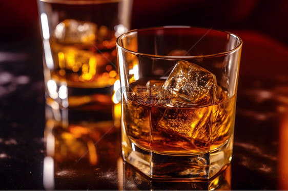 威士忌玻璃酒杯图片