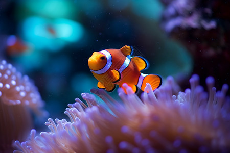 水族馆的小丑鱼图片