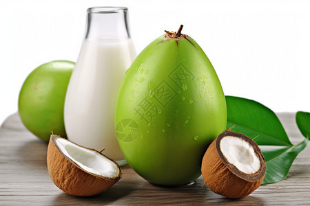 夏季椰子饮品图片