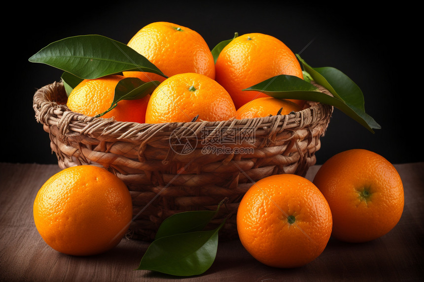 成熟柑橘图片